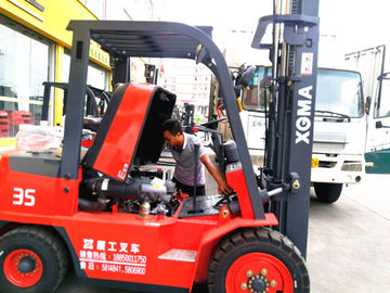 Εύκολο χρησιμοποιημένο Forklift diesel 3.5ton φορτηγό με το στάδιο 2 ανυψωτικός ιστός 3 μέτρων